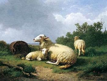 unknow artist Sheep 067 China oil painting art